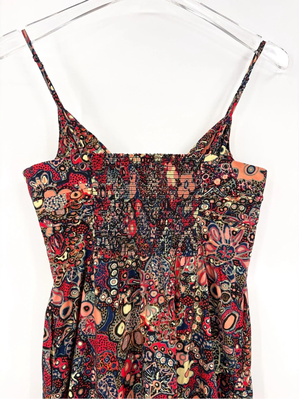 A.L.C. Laura Cotton Floral Maxi Dress Sangria Multi 6 - Picture 10 of 15